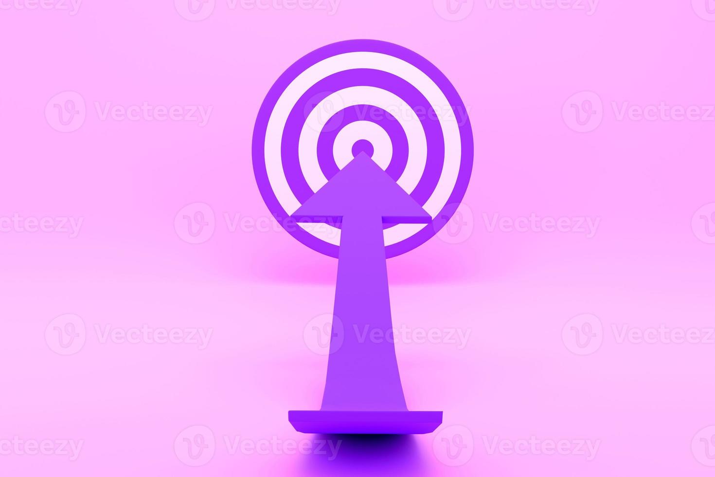 Target with arrow. Goal achieve success concept. photo