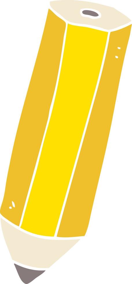 flat color illustration of pencil vector