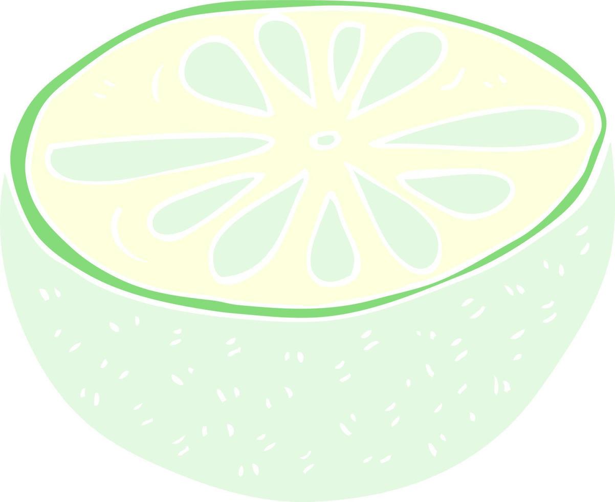 ilustración de color plano de medio melón vector