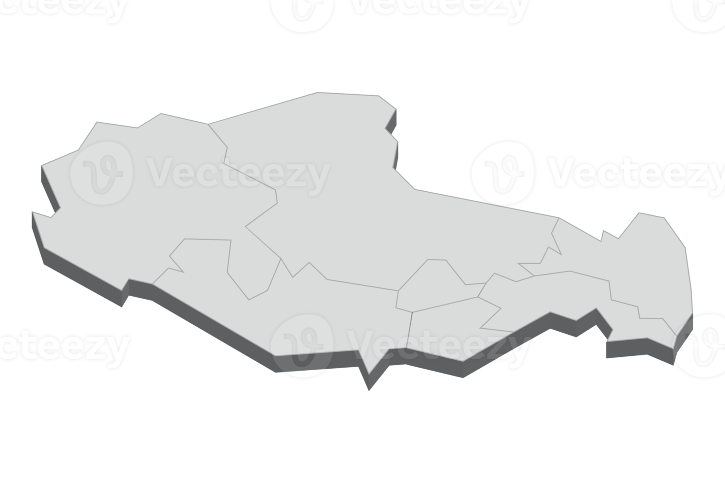 3D map illustration of Tibet png