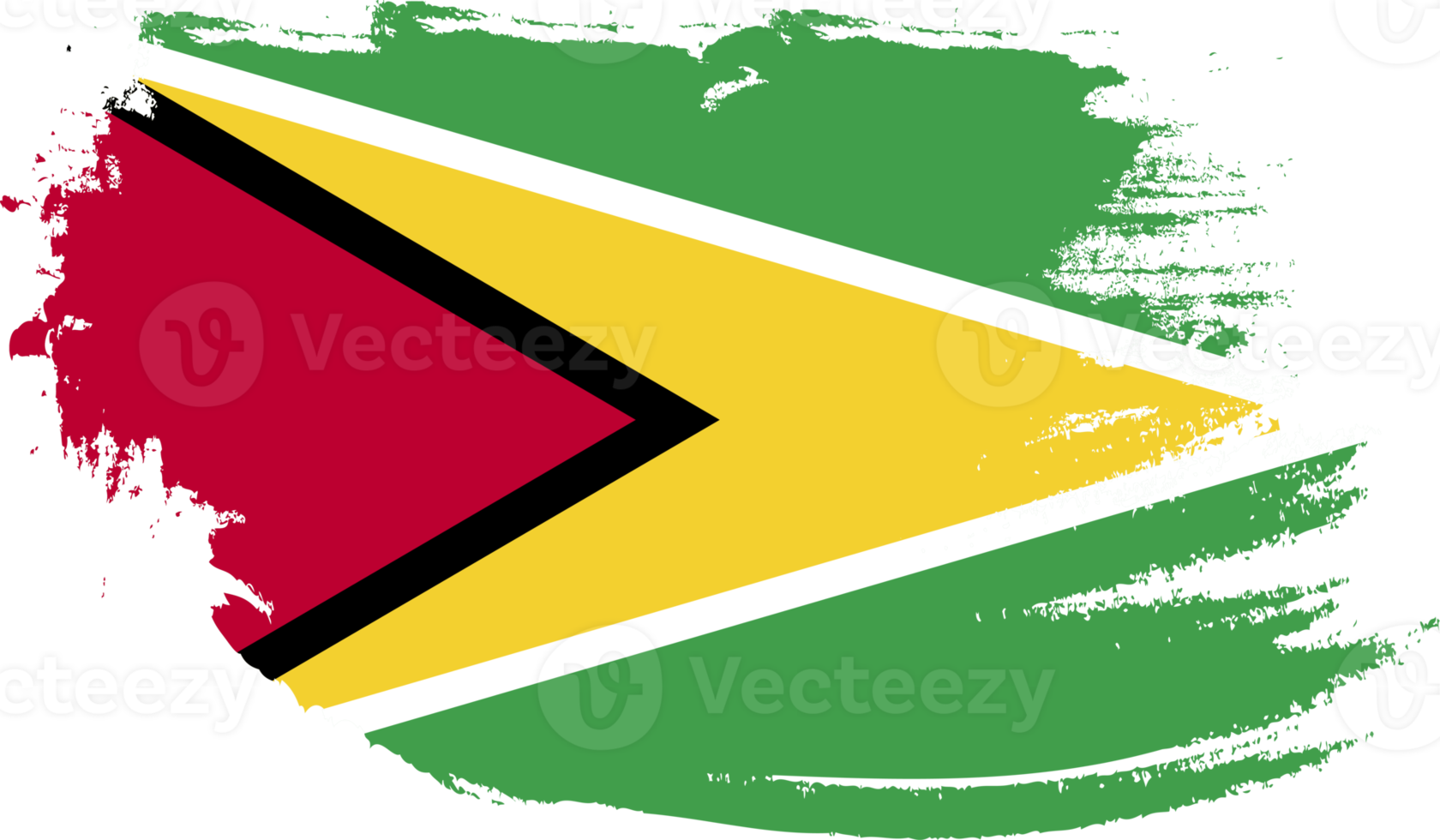 Guyana flag with grunge texture png