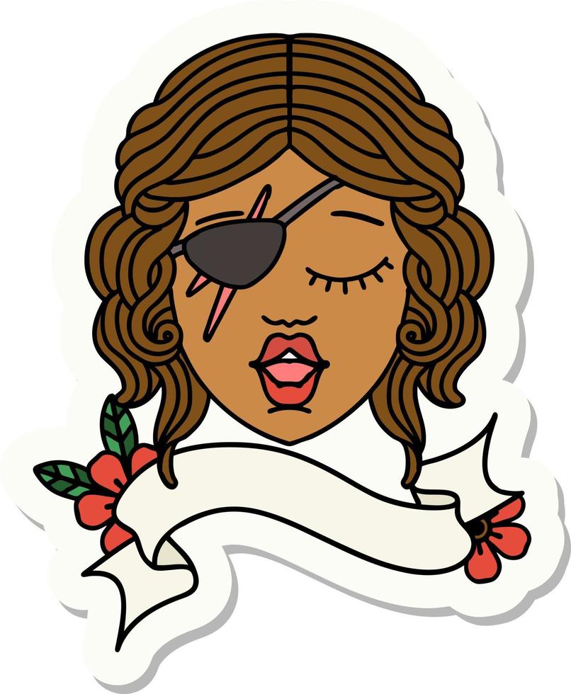 sticker of a human rogue character face vector
