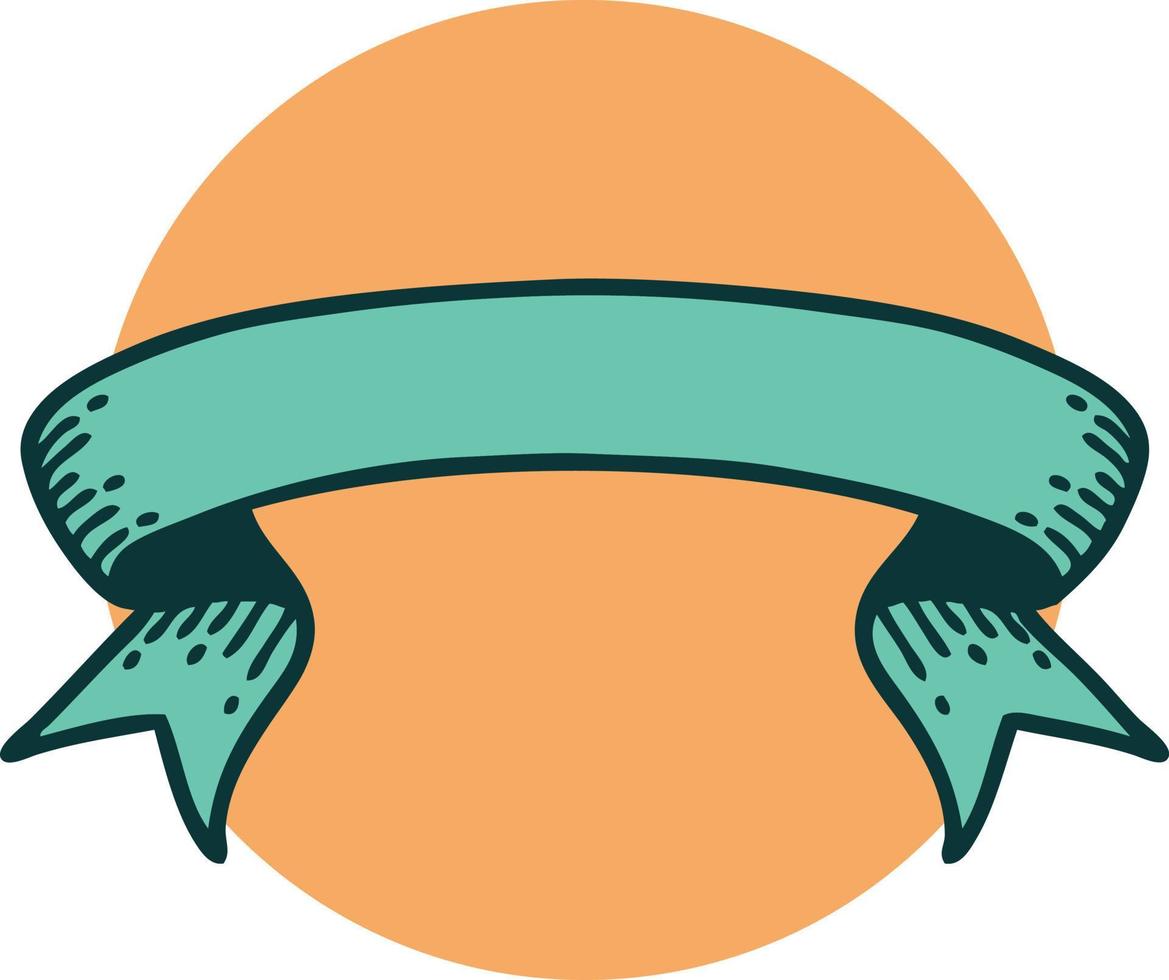 iconic tattoo style image of a banner vector
