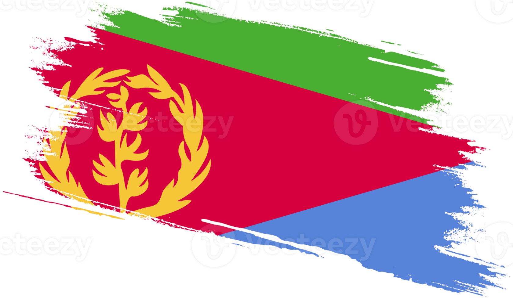 bandera de eritrea con textura grunge png