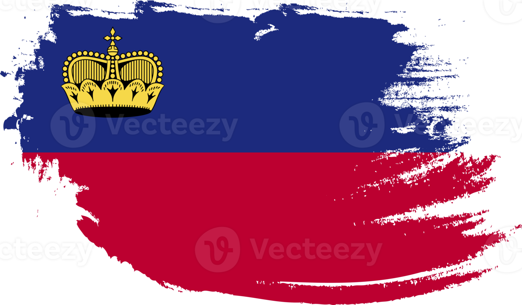 Liechtenstein flag with grunge texture png