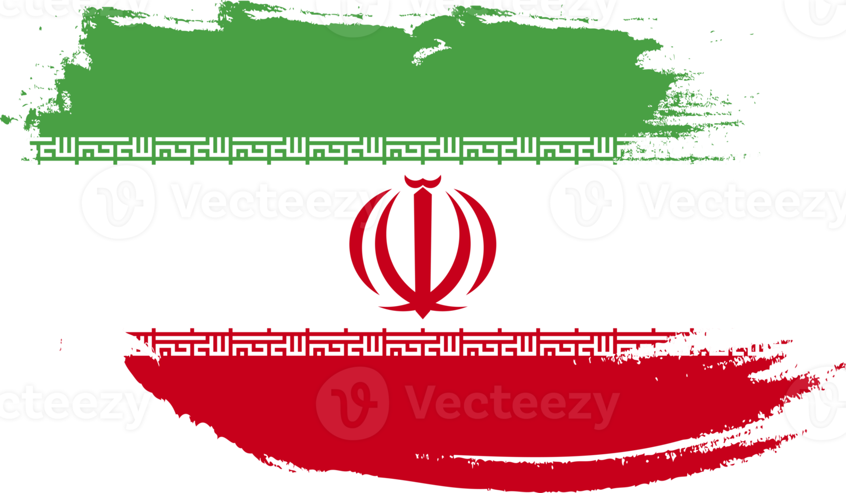 Iran flag with grunge texture png