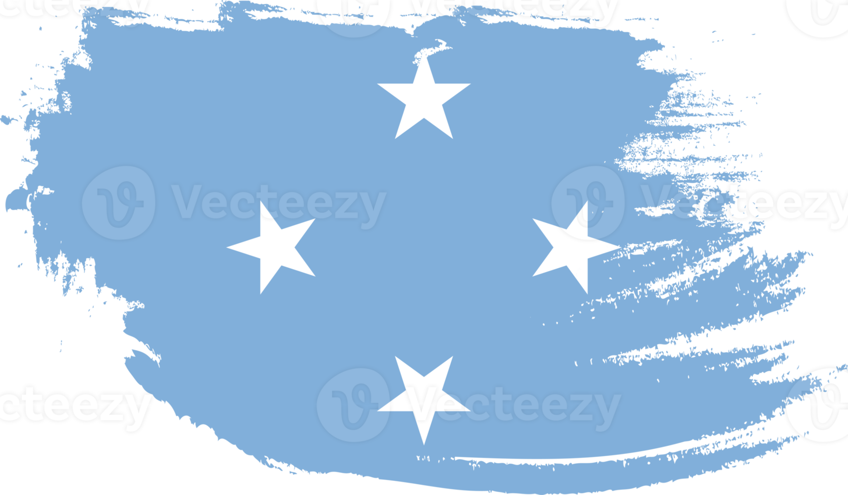 Micronesia flag with grunge texture png