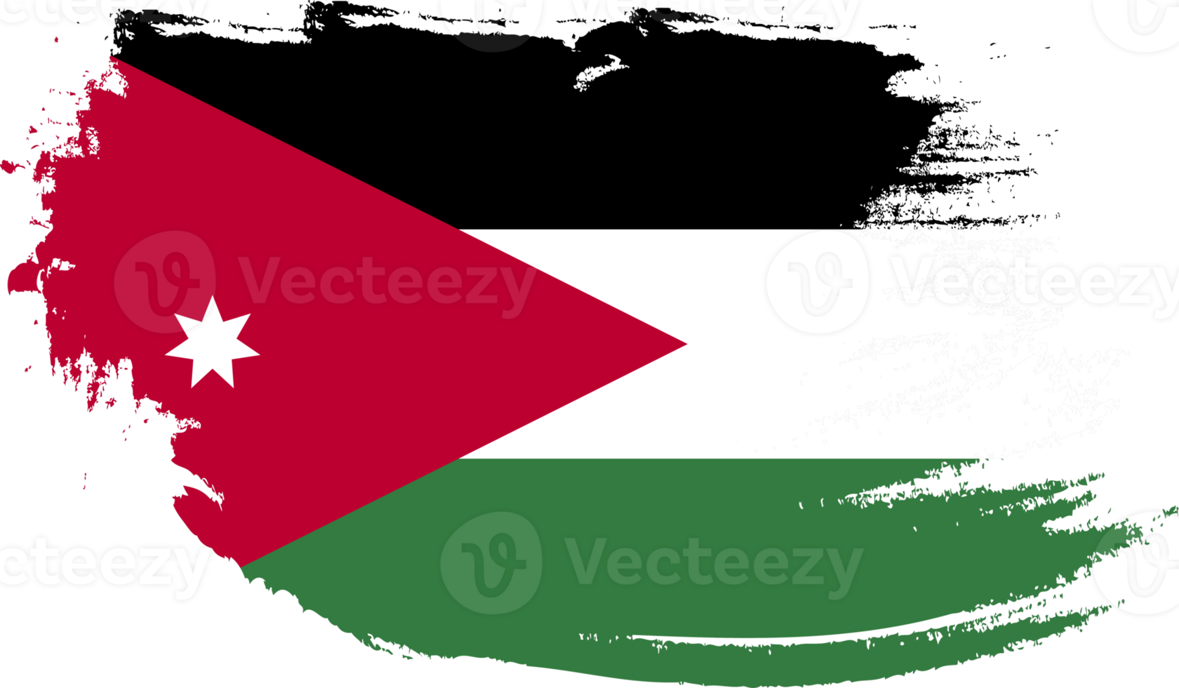 Jordanien-Flagge mit Grunge-Textur png