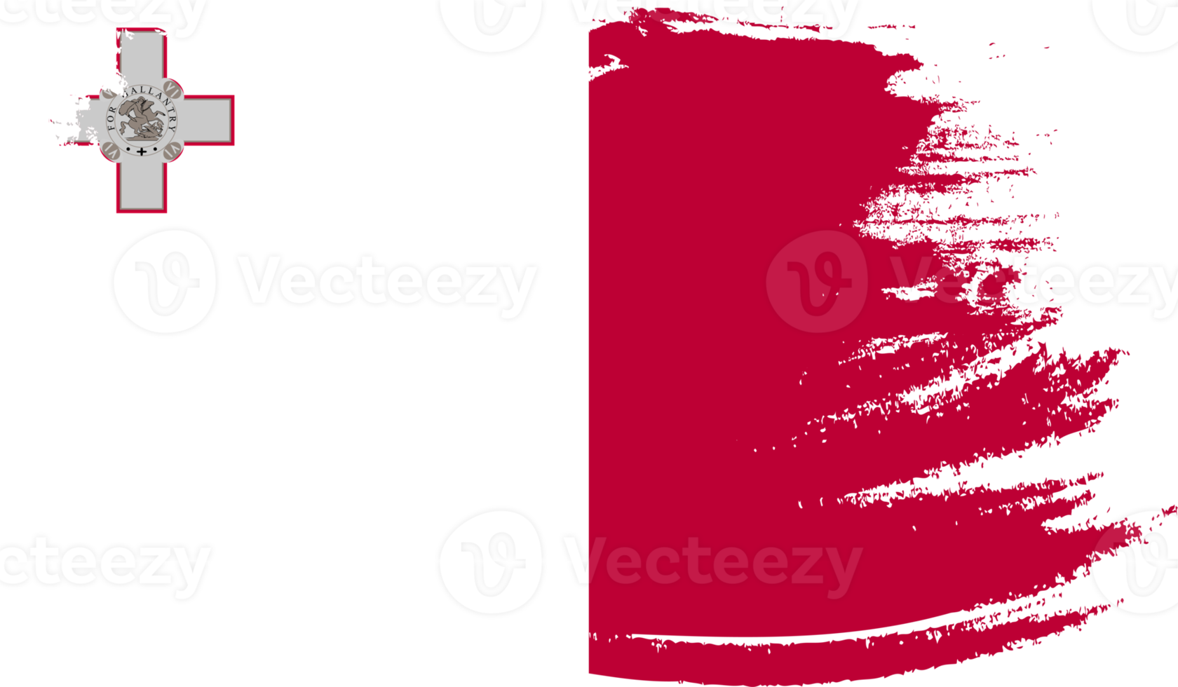 Malta flag with grunge texture png