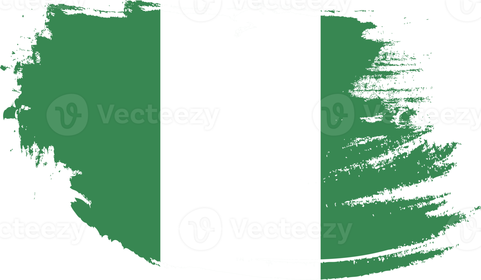 Nigeria flag with grunge texture png