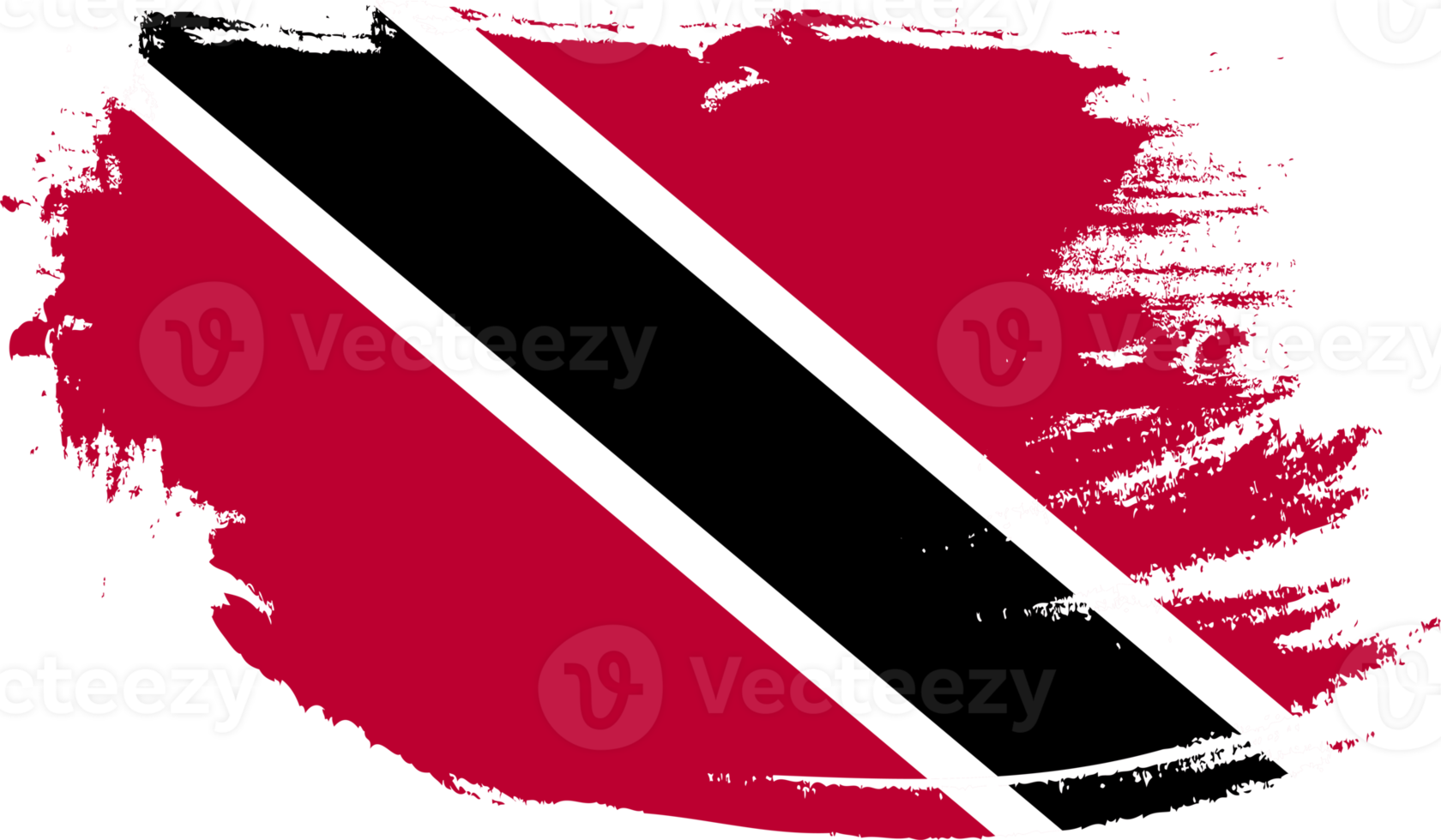 Trinidad and Tobago flag with grunge texture png