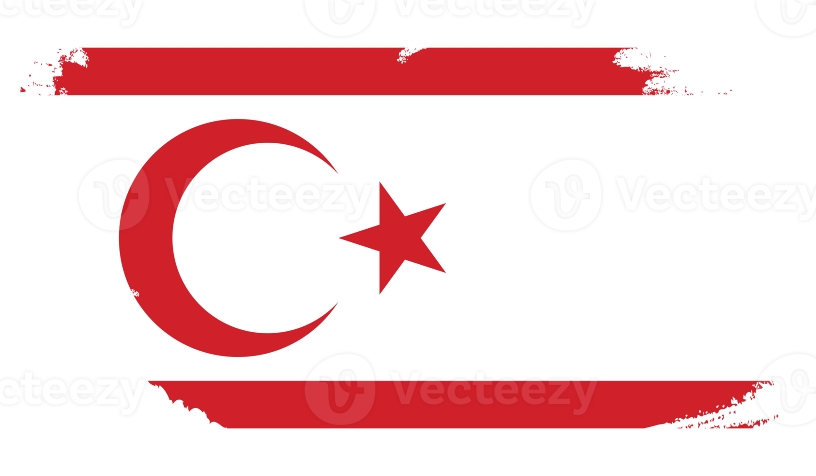 Türkische Republik Nordzypern Flagge mit Grunge-Textur png