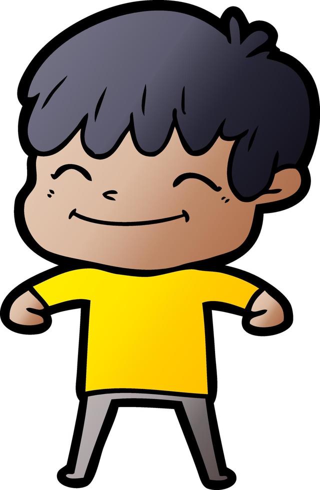 niño feliz de dibujos animados vector