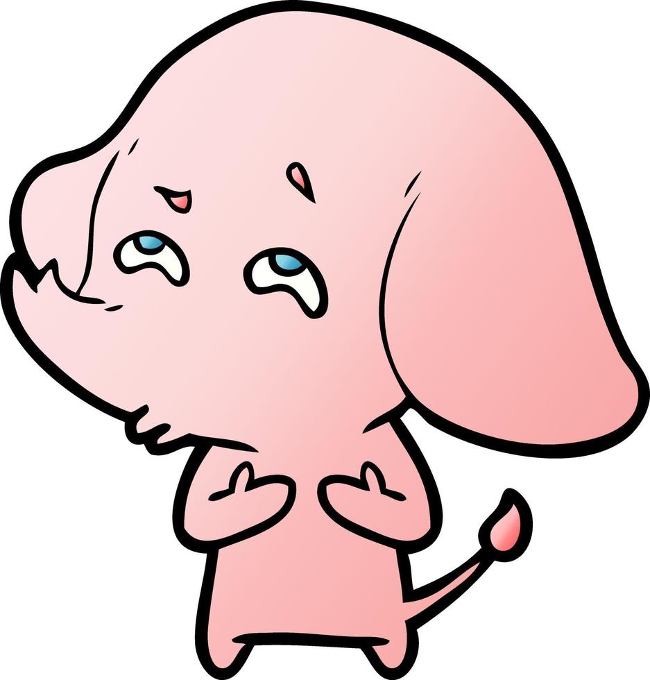 cartoon elephant remembering vector