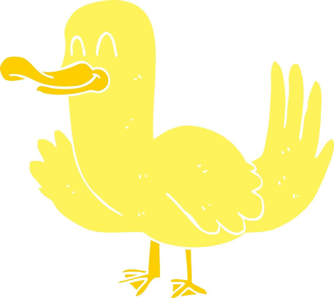 flat color illustration of duck vector