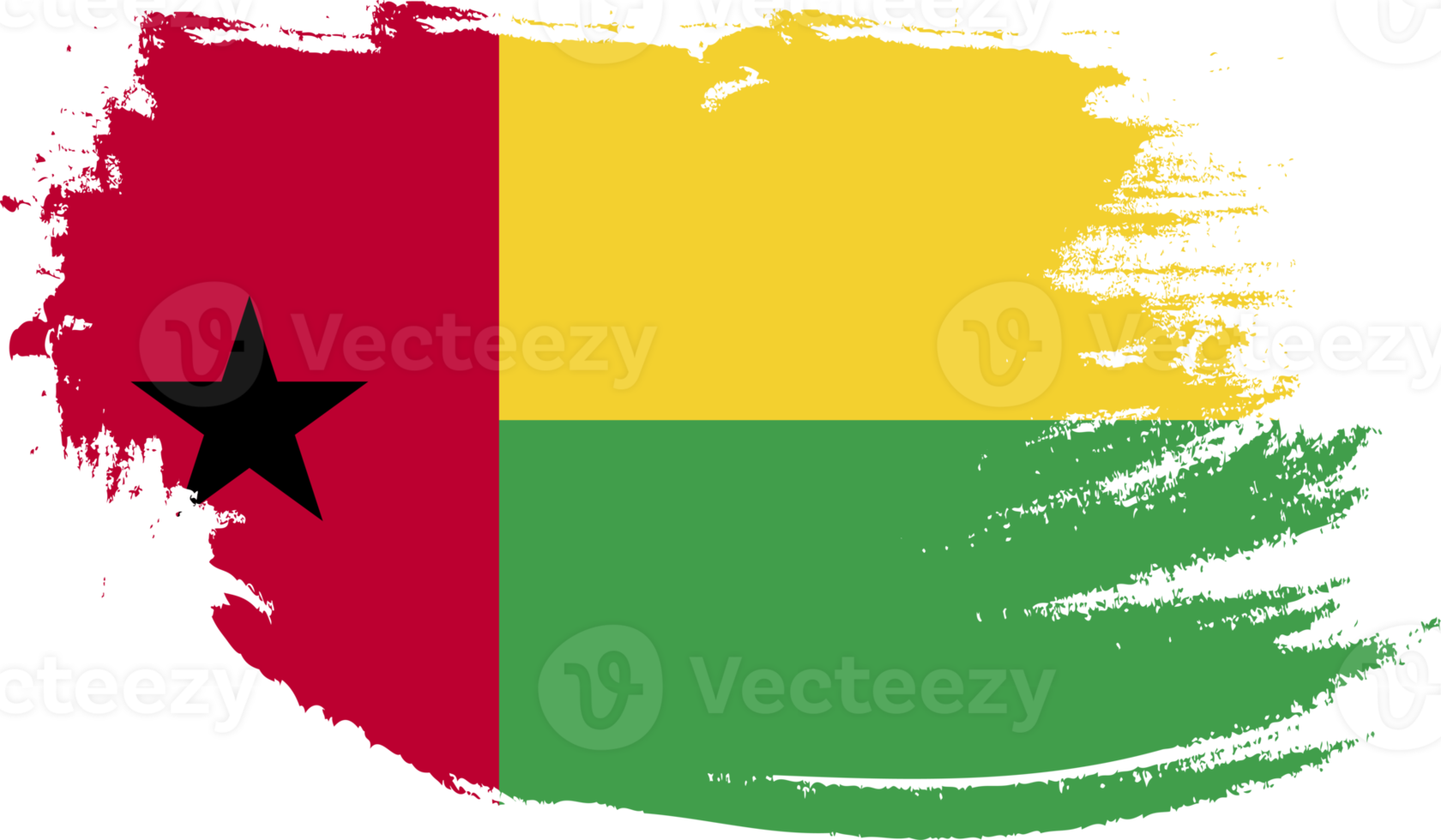 Guinea Bissau flagga med grunge textur png