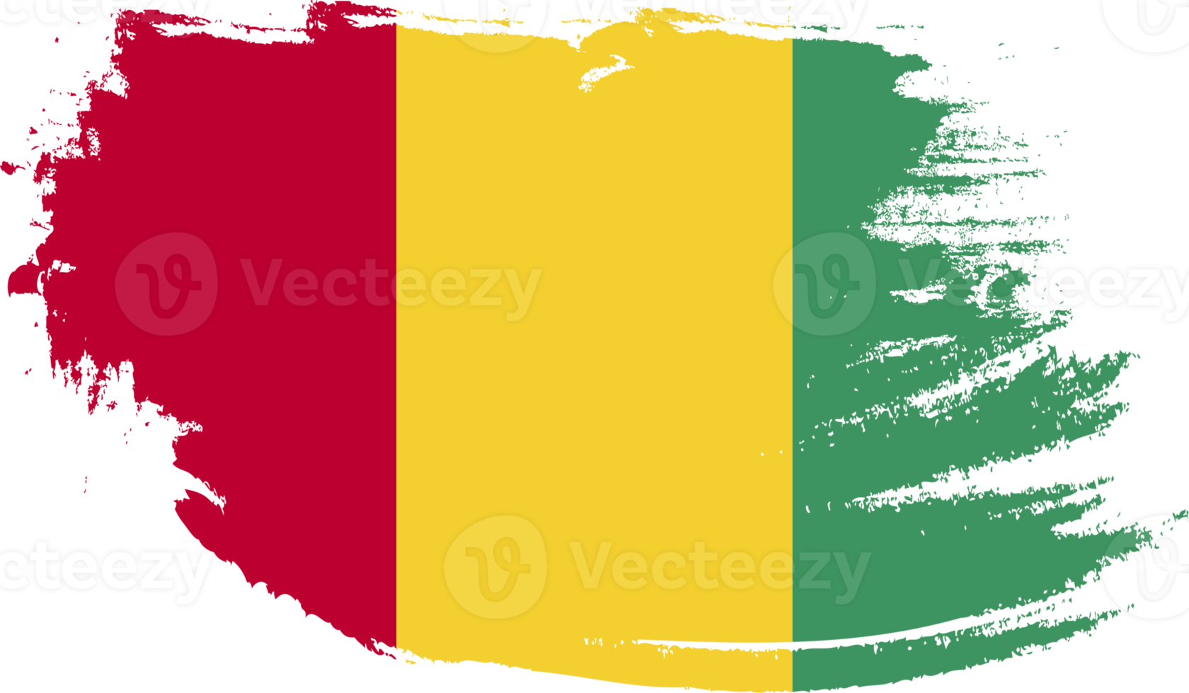 Guinea-Flagge mit Grunge-Textur png