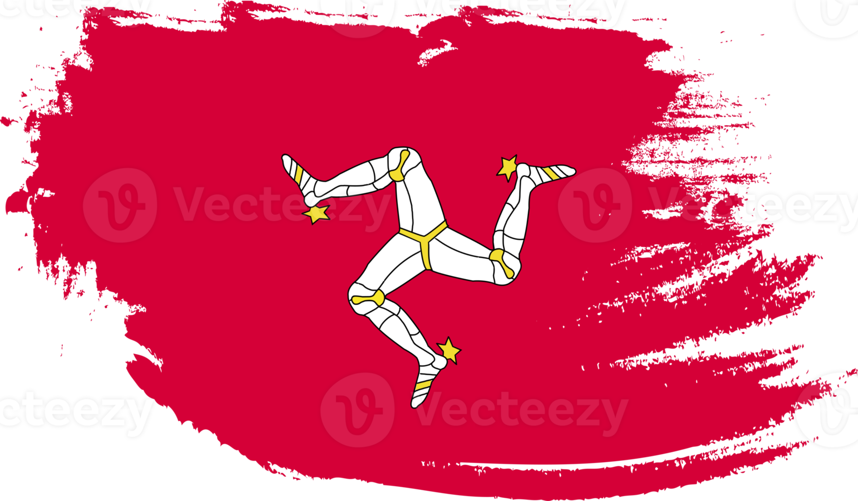 Isle of Man flag with grunge texture png