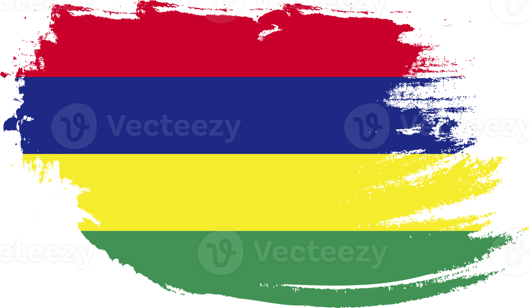 Mauritius flag with grunge texture png