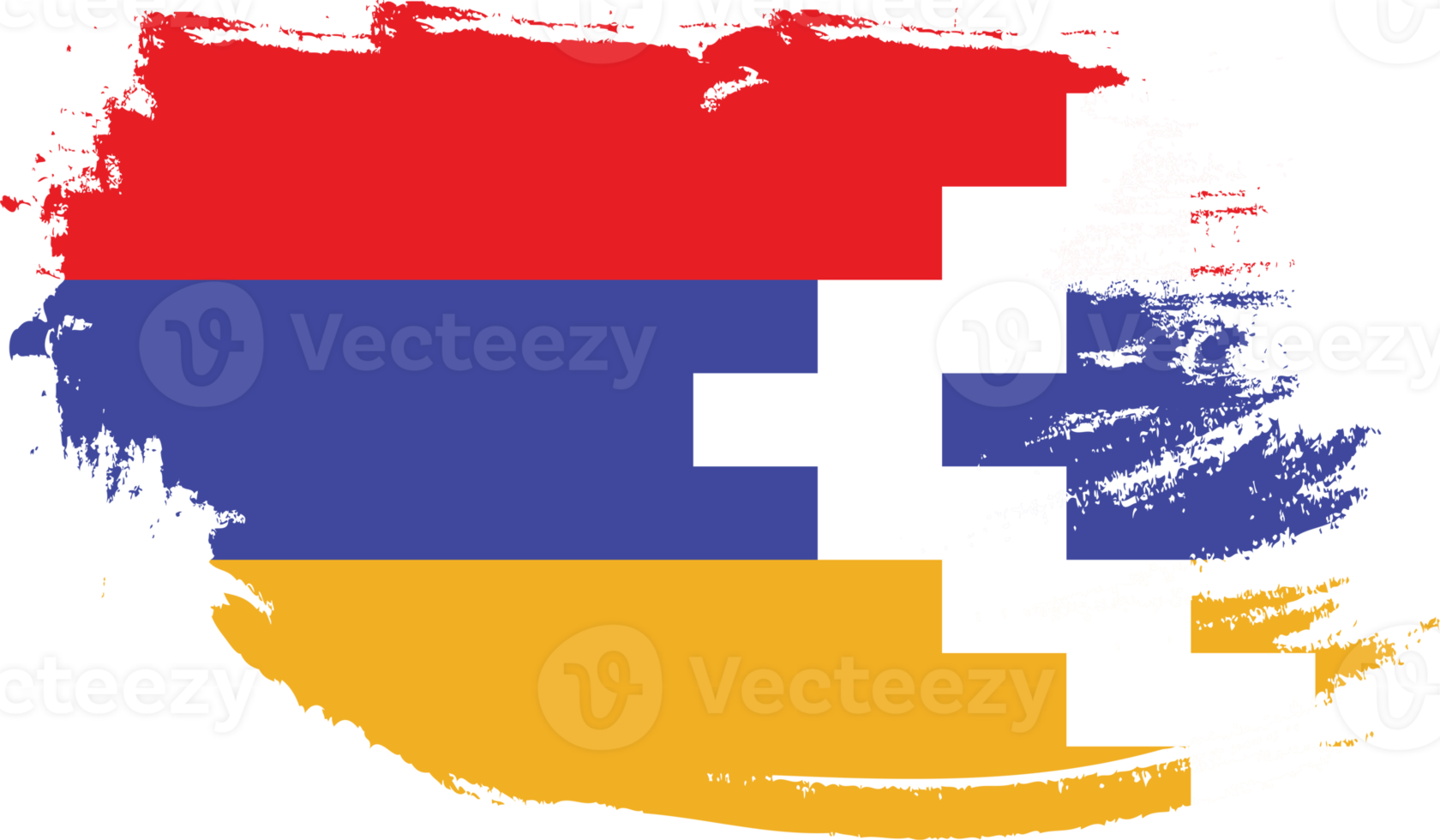 Flagge der Republik Berg-Karabach mit Grunge-Textur png