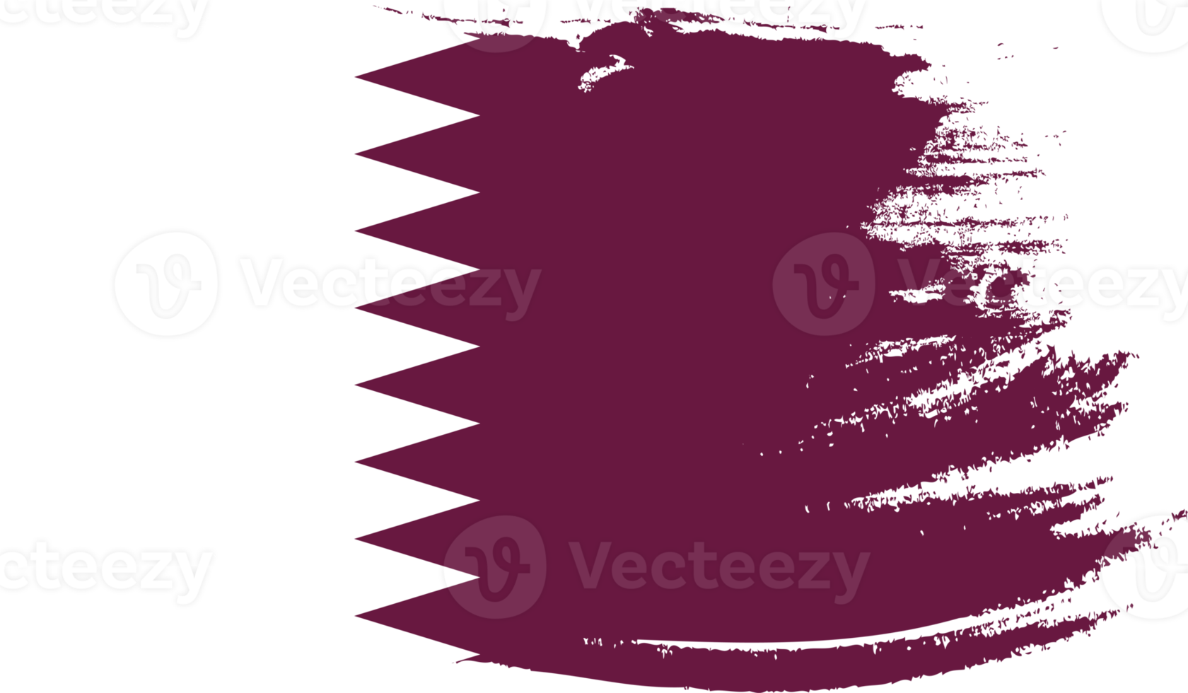 Qatar flag with grunge texture png