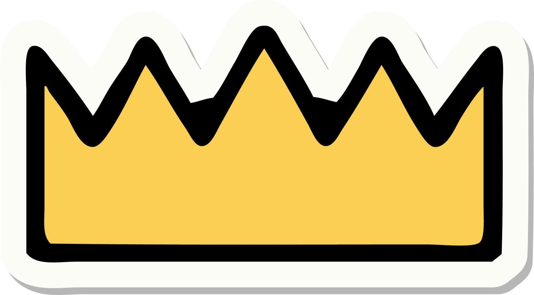 sticker of tattoo in traditional style of a crown vector
