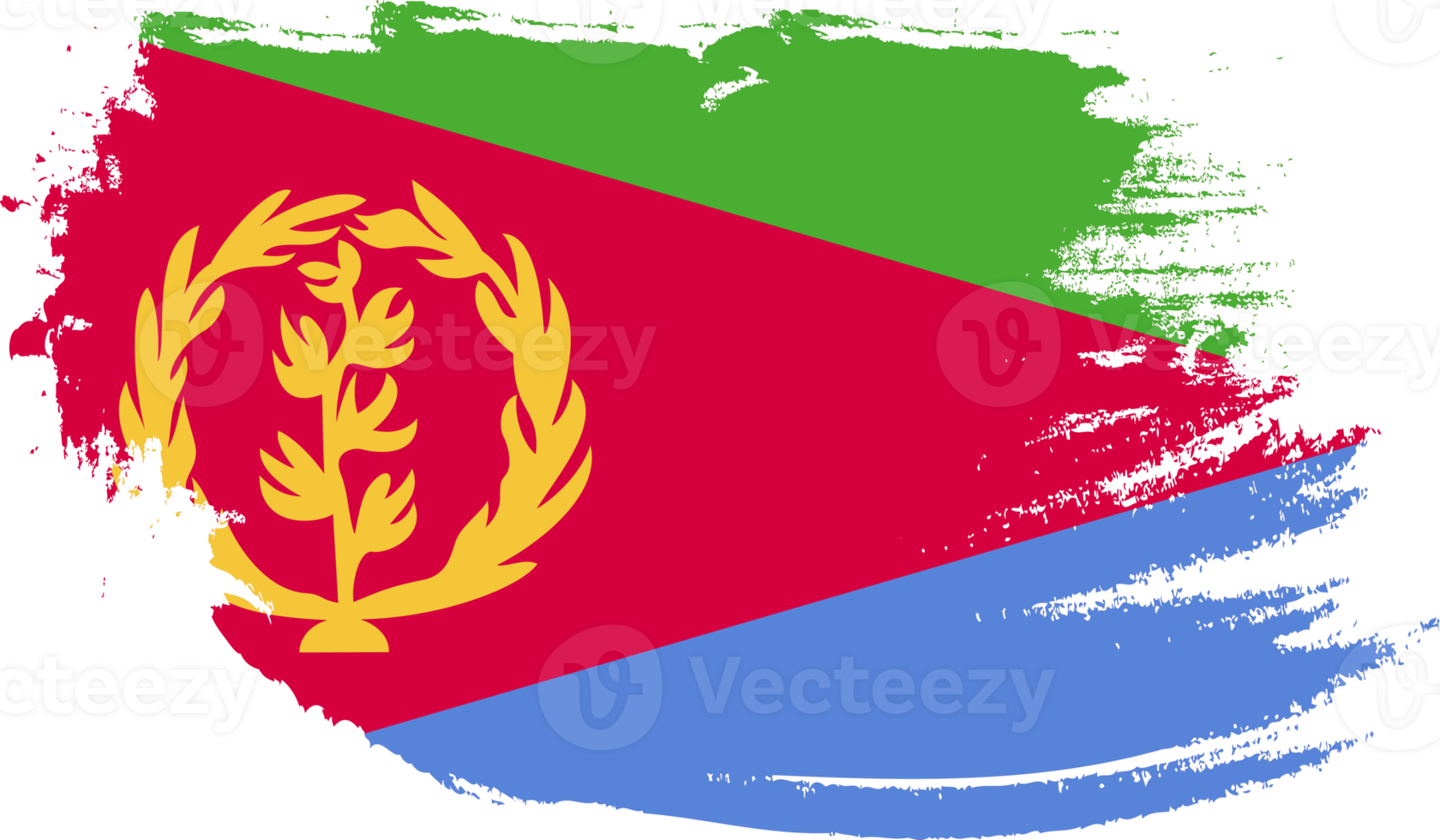 Eritrea flag with grunge texture png