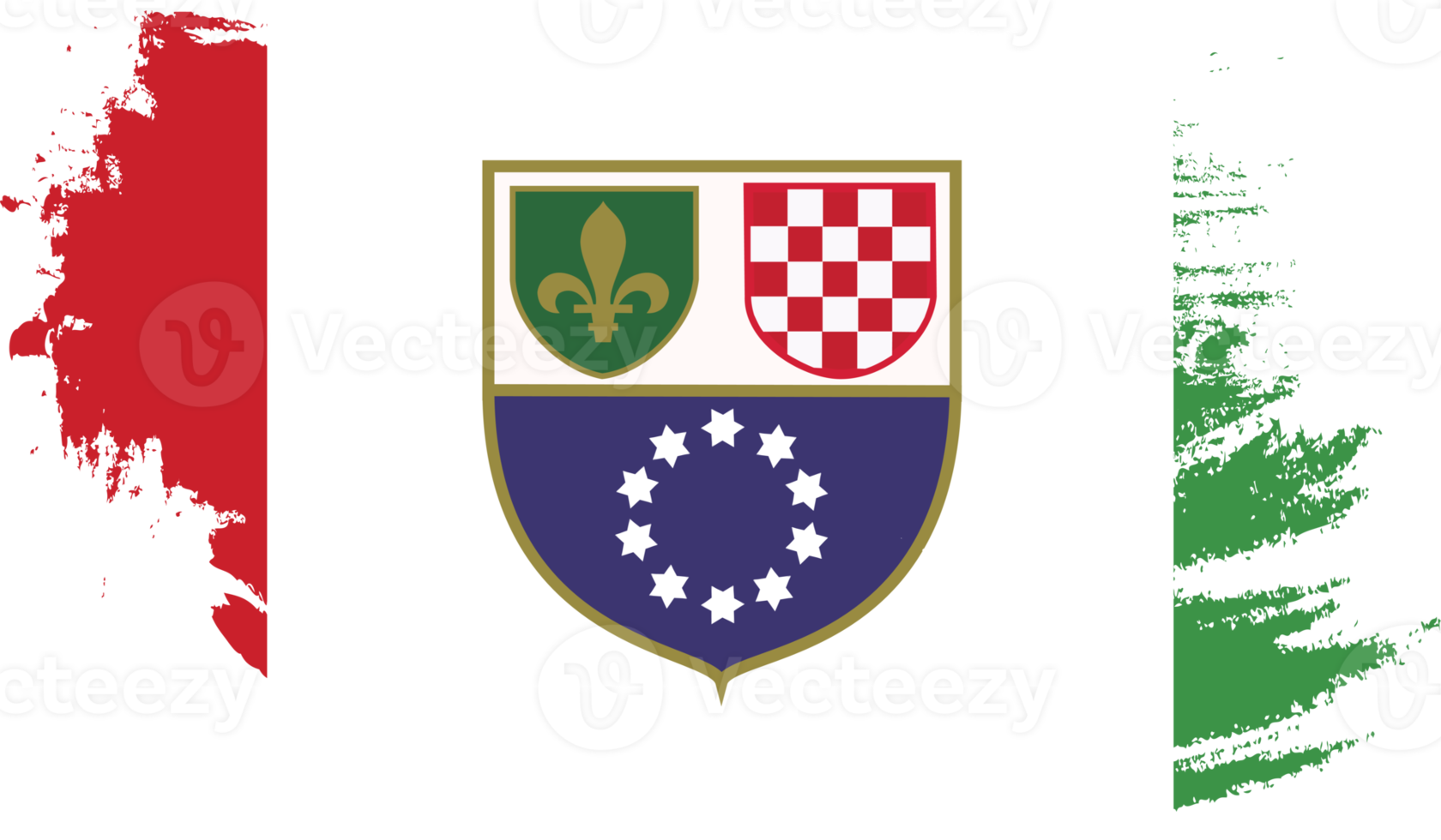 bandiera della federazione di bosnia ed erzegovina con texture grunge png