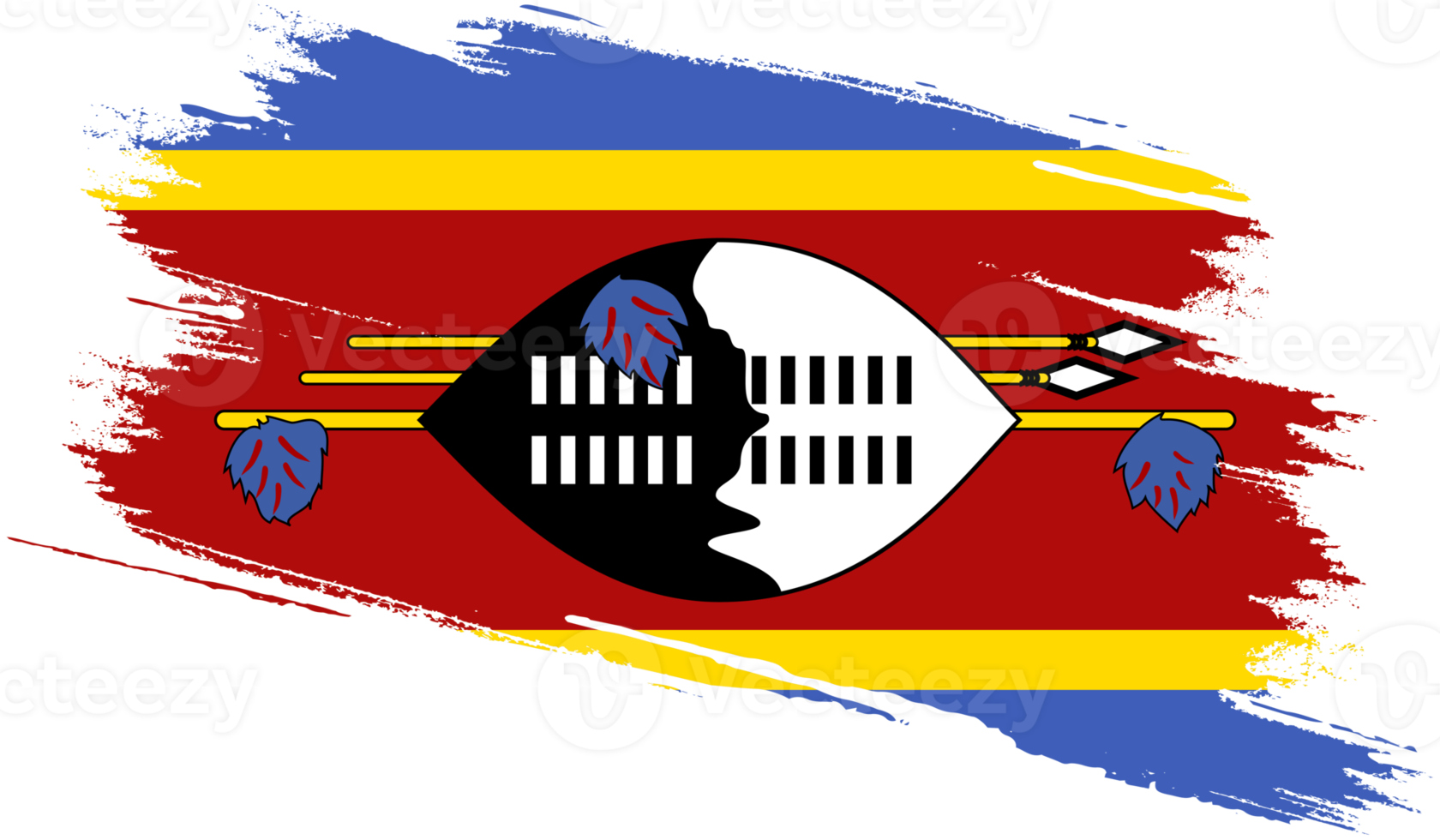 eswatini swaziland flagga med grunge textur png