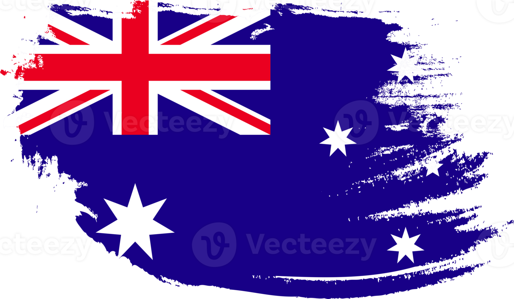 Australia flag with grunge texture png