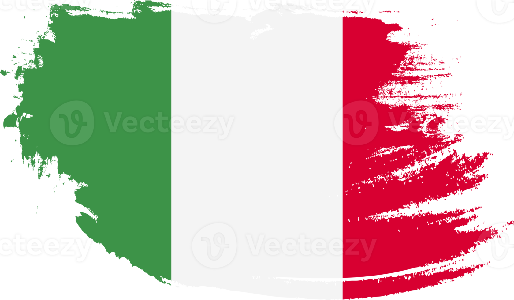 Italy flag with grunge texture png