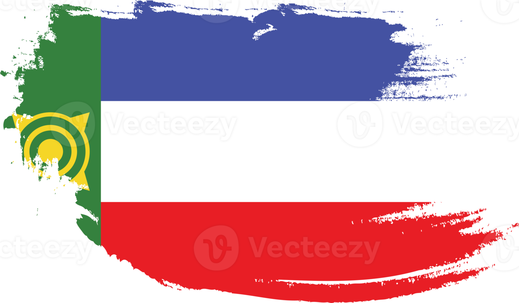 Khakassia flag with grunge texture png