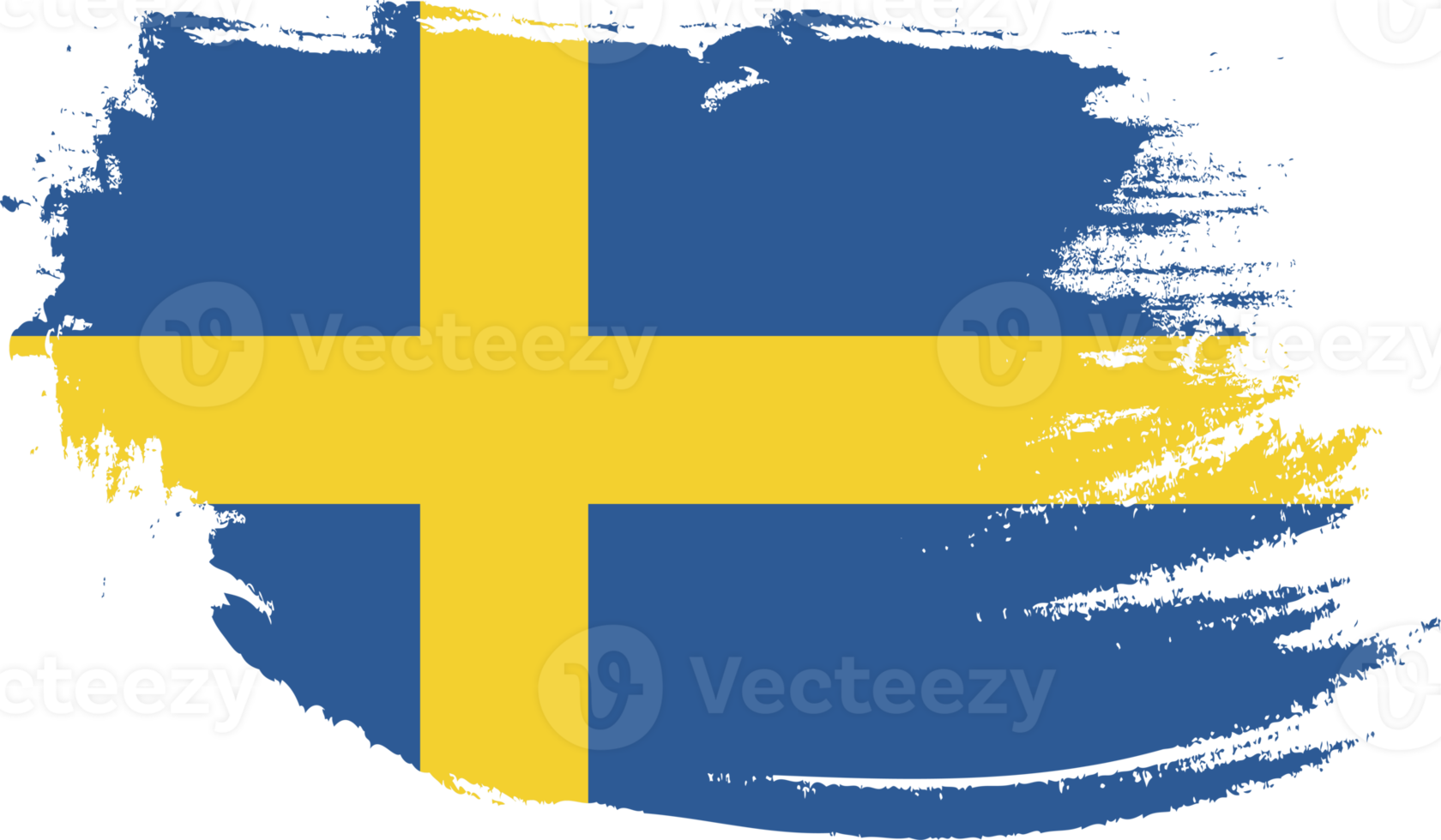 Sweden flag with grunge texture png