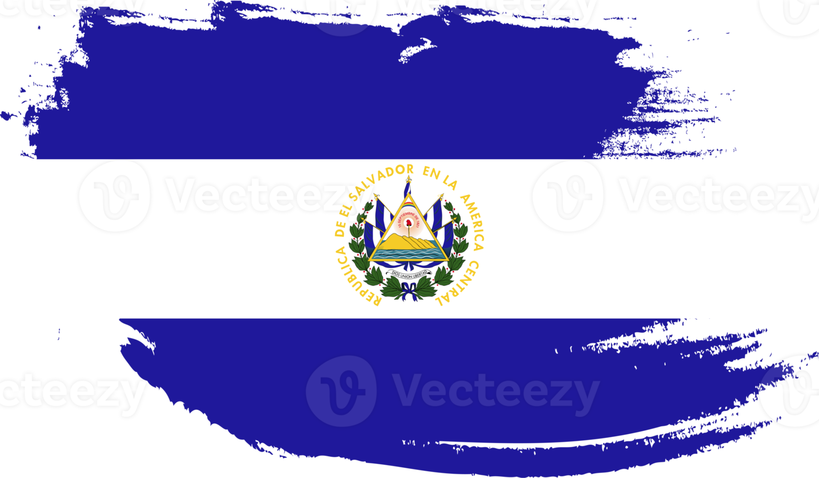 El Salvador flag with grunge texture png