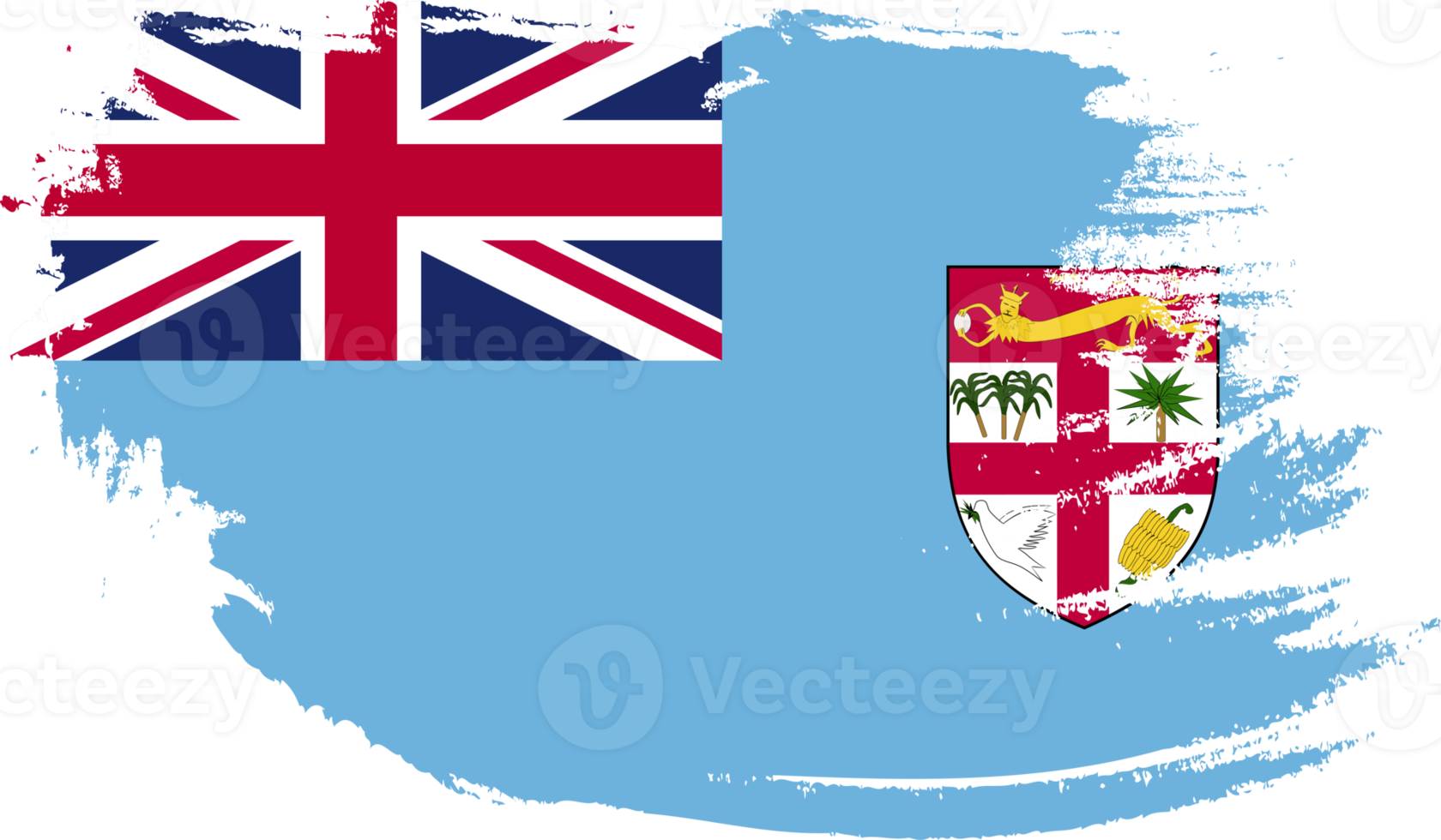 bandera fiyi con textura grunge png