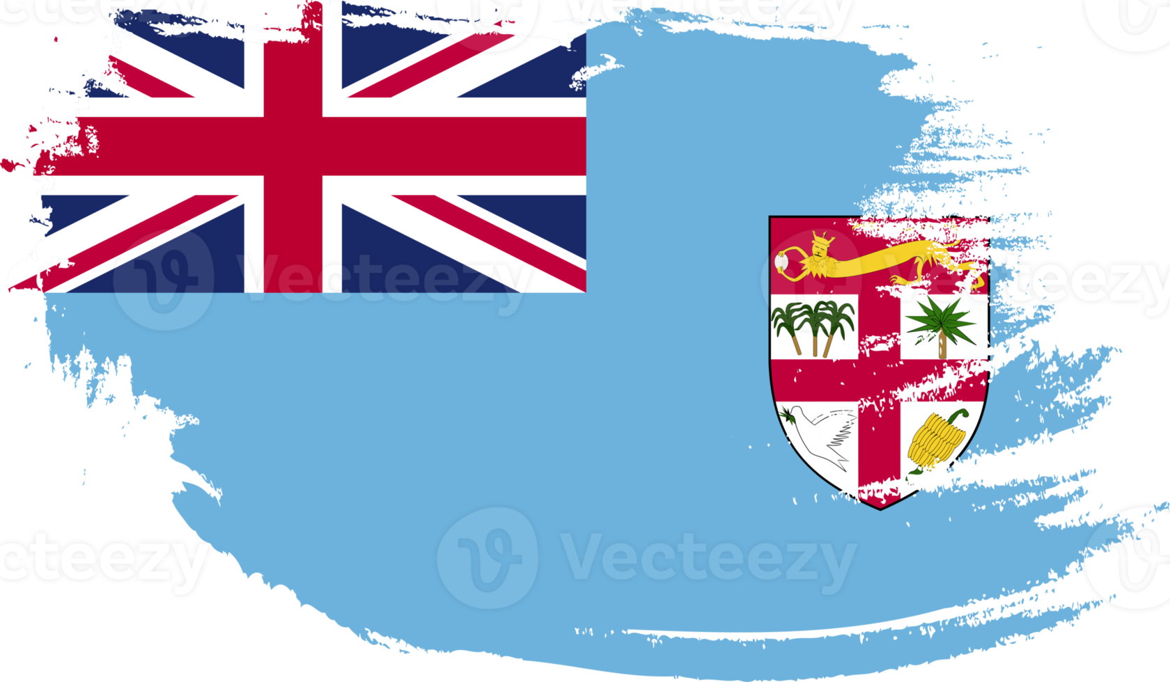 vlag van fiji met grunge-textuur png