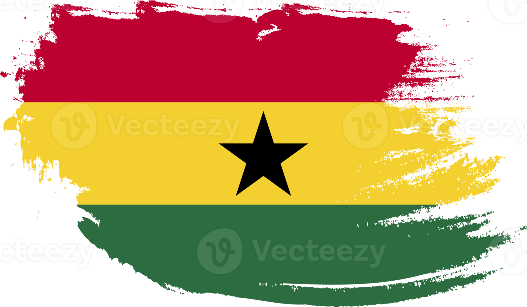 ghana flagga med grunge textur png