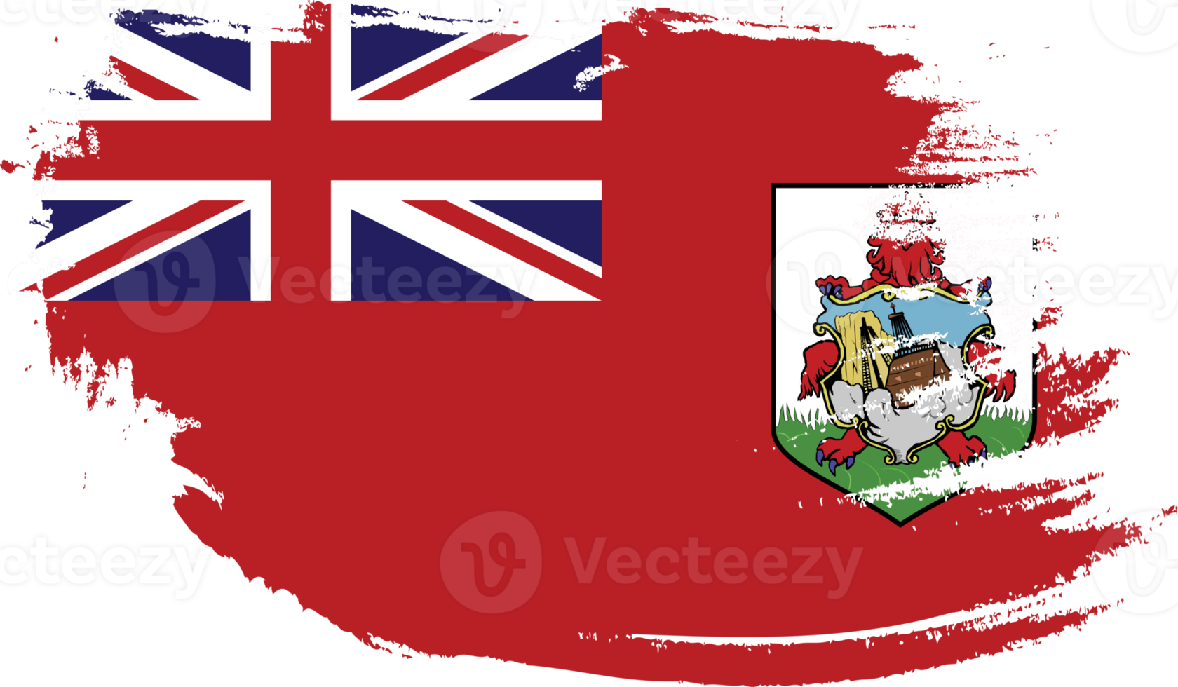 vlag van bermuda met grungetextuur png