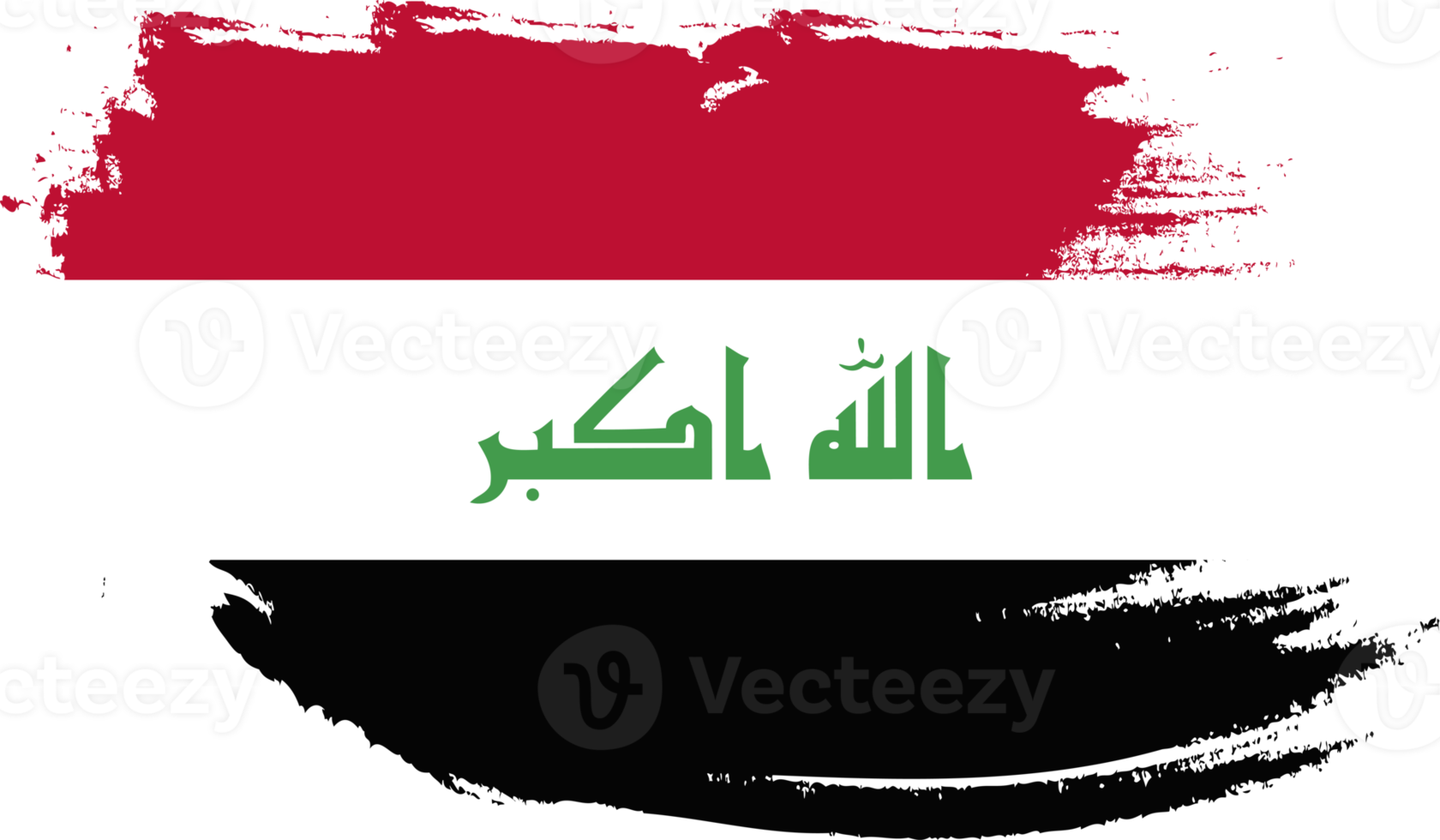 Iraq flag with grunge texture png