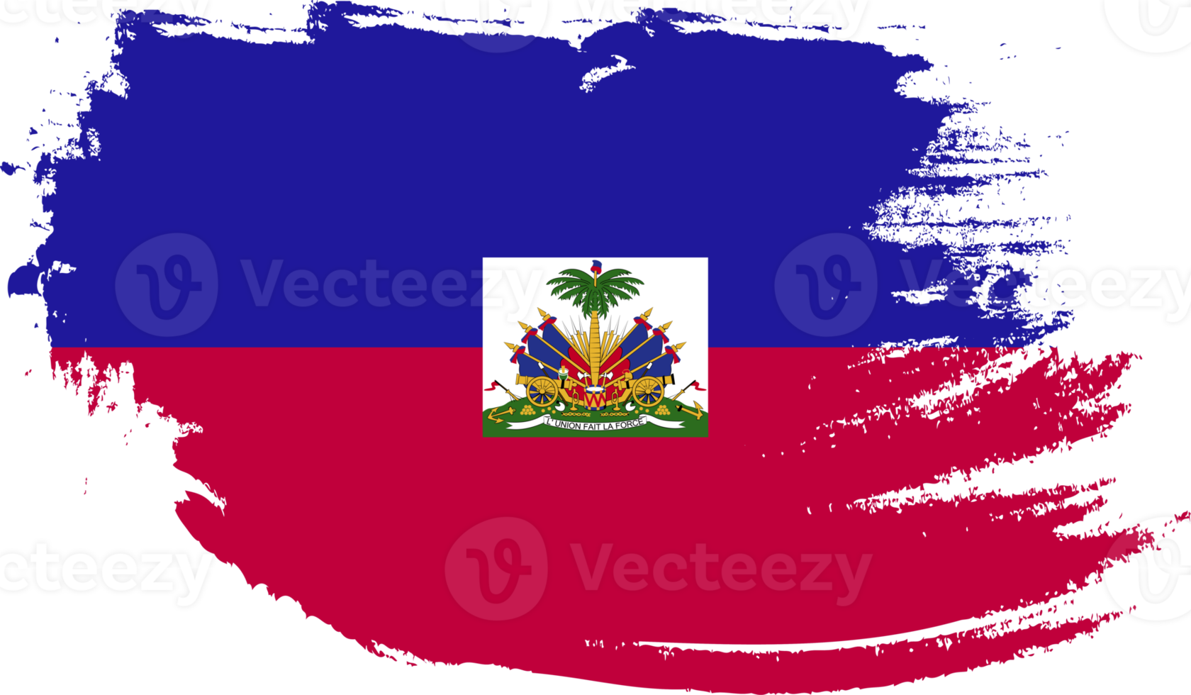 Haiti flag with grunge texture png