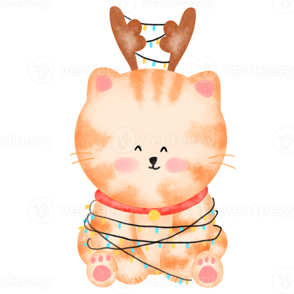 Christmas Reindeer Cat png