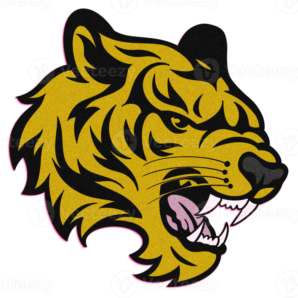 The Yellow Tiger Head png