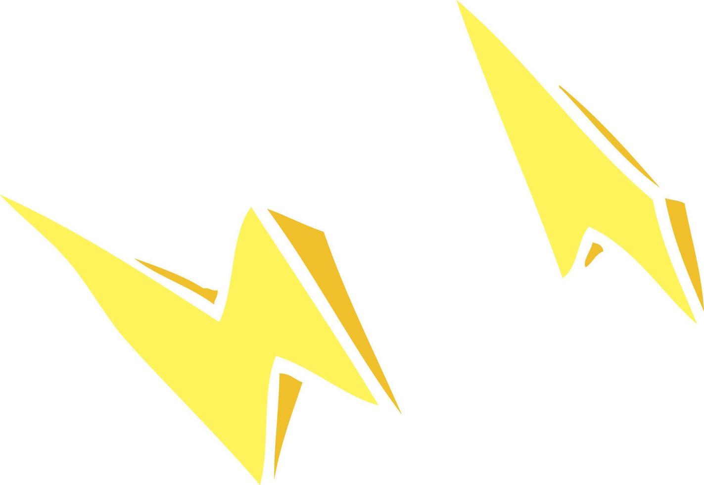 flat color illustration of lightning bolt doodles vector