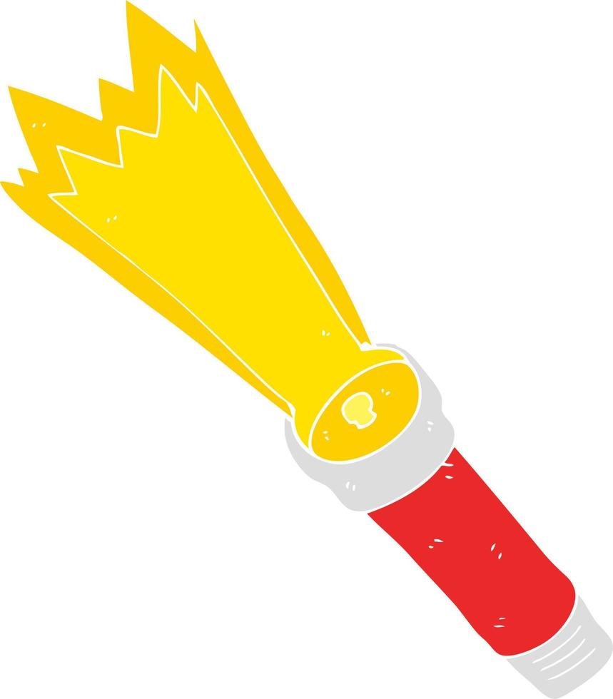 flat color illustration of torch vector