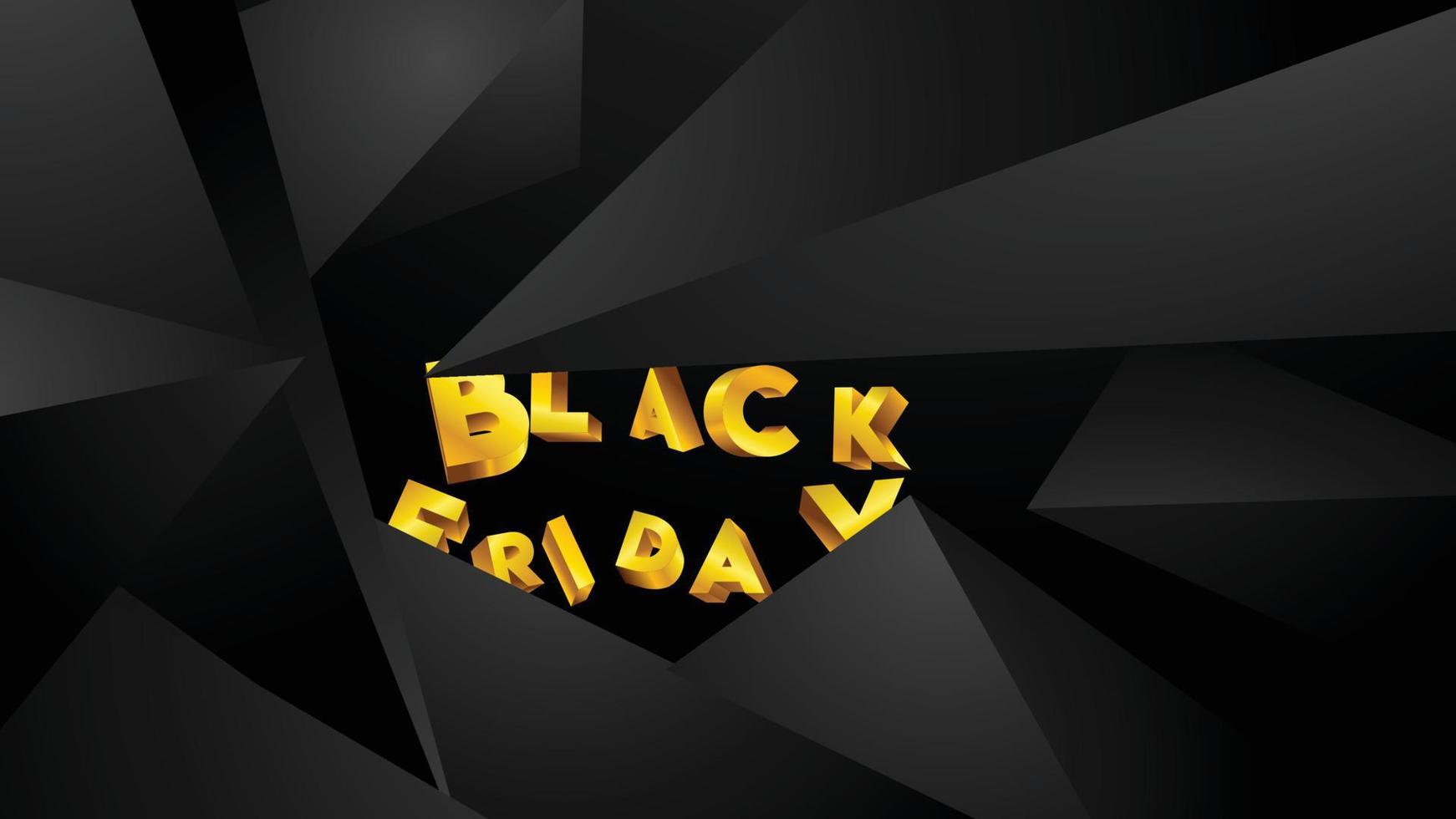 fondo de diseño de fondo de viernes negro negro y dorado vector