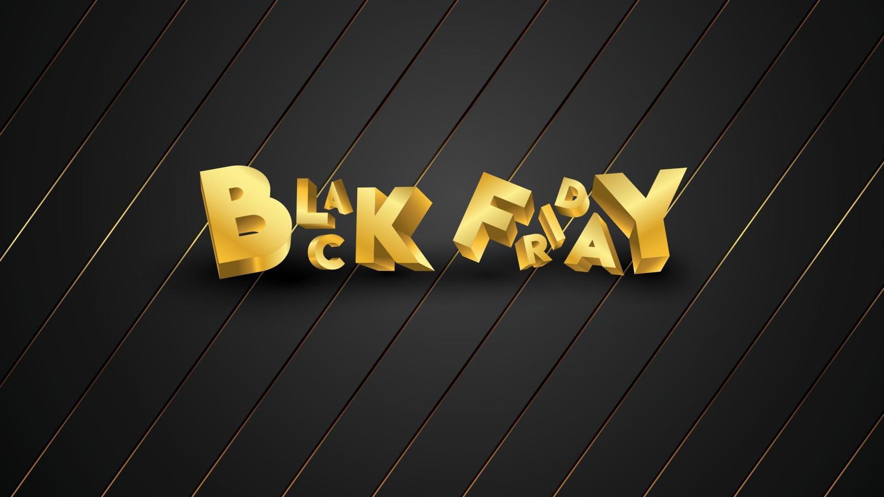 Black friday background layout background black and gold vector