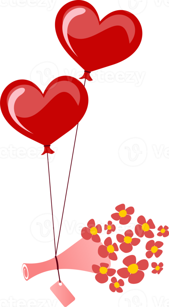 Heart Balloon Element png