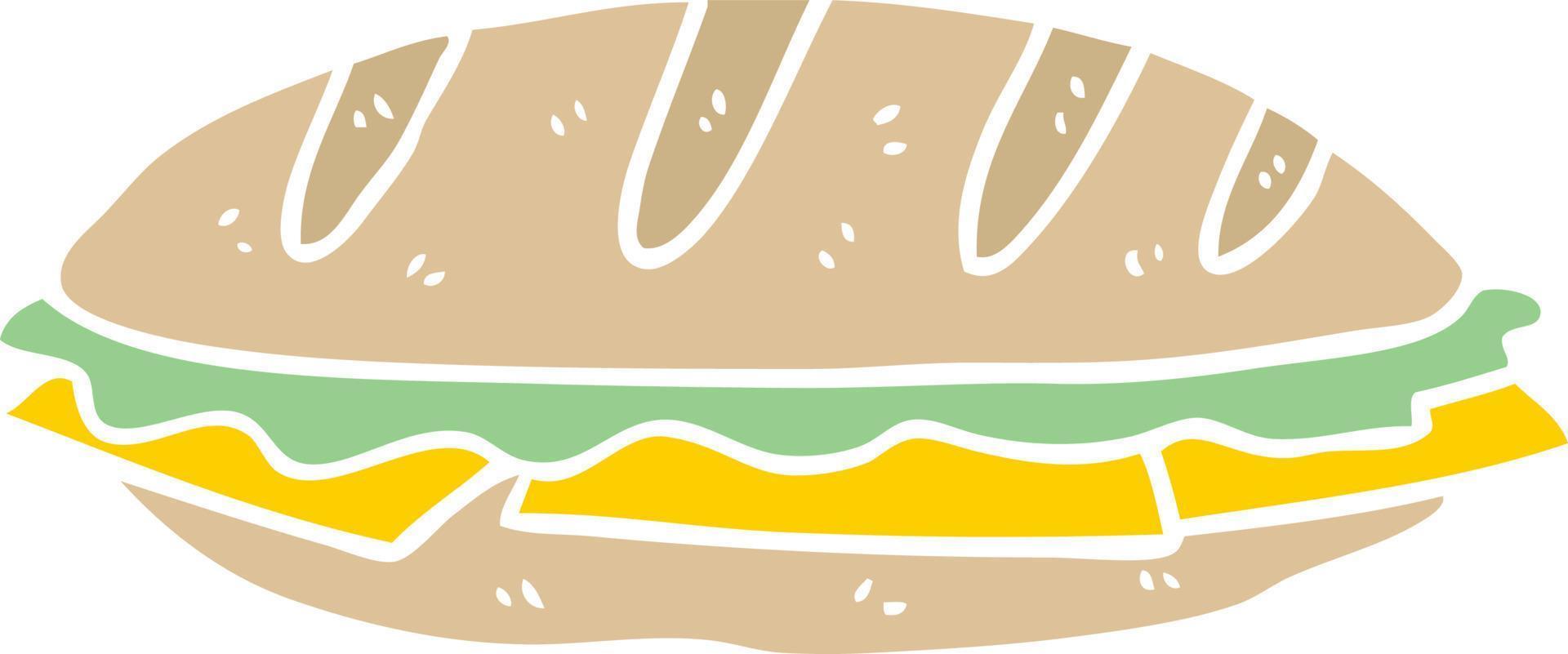 flat color style cartoon cheese sandwich 12058877 Vector Art at Vecteezy