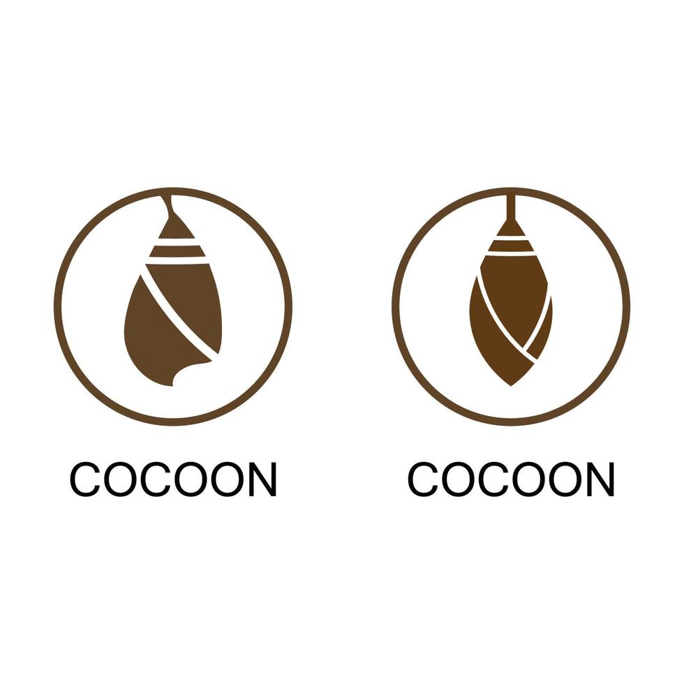 Cocoon illustration logo vector design