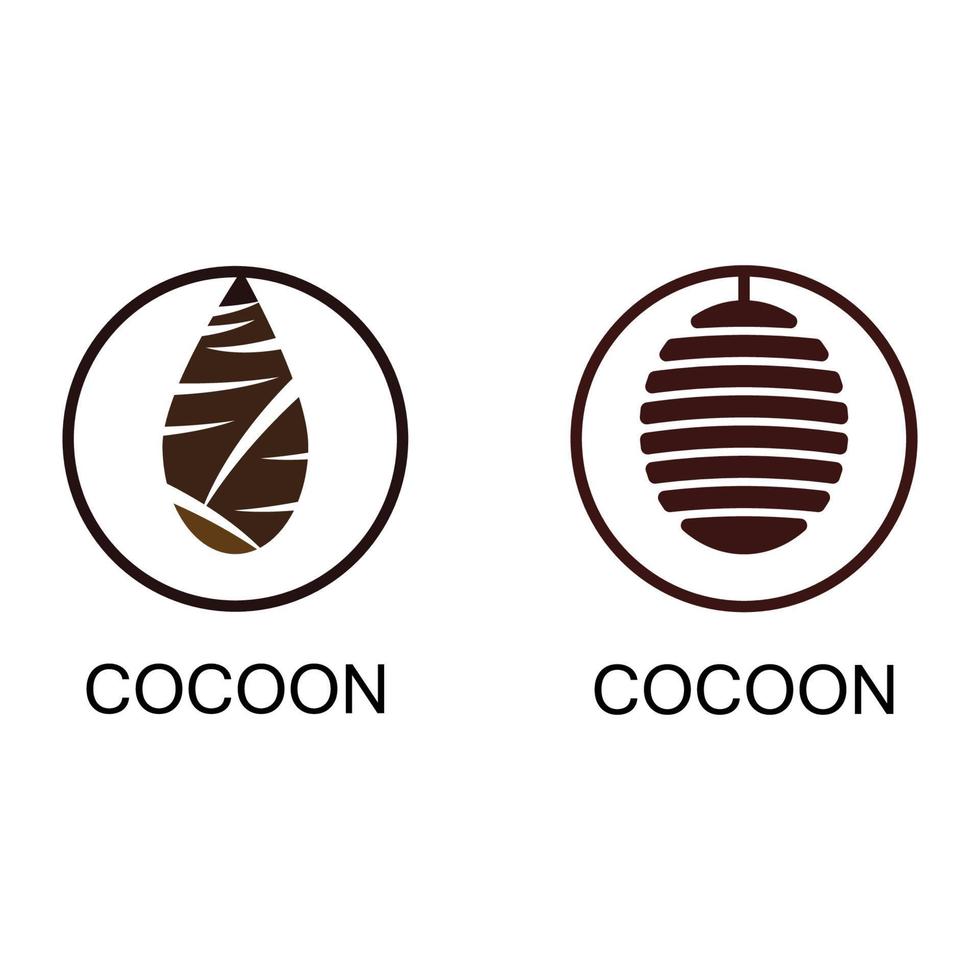 Cocoon illustration logo vector design